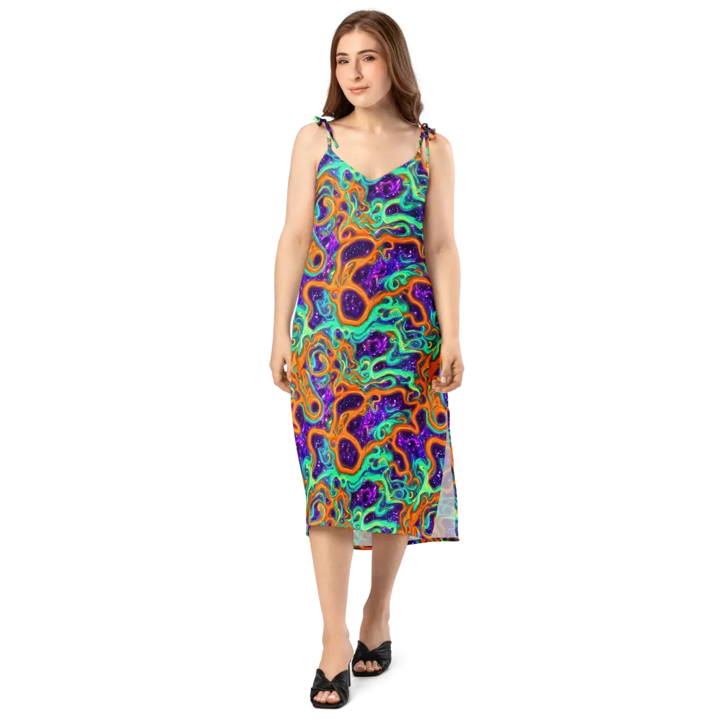 Stellar Lava on Slip Dress — Front
