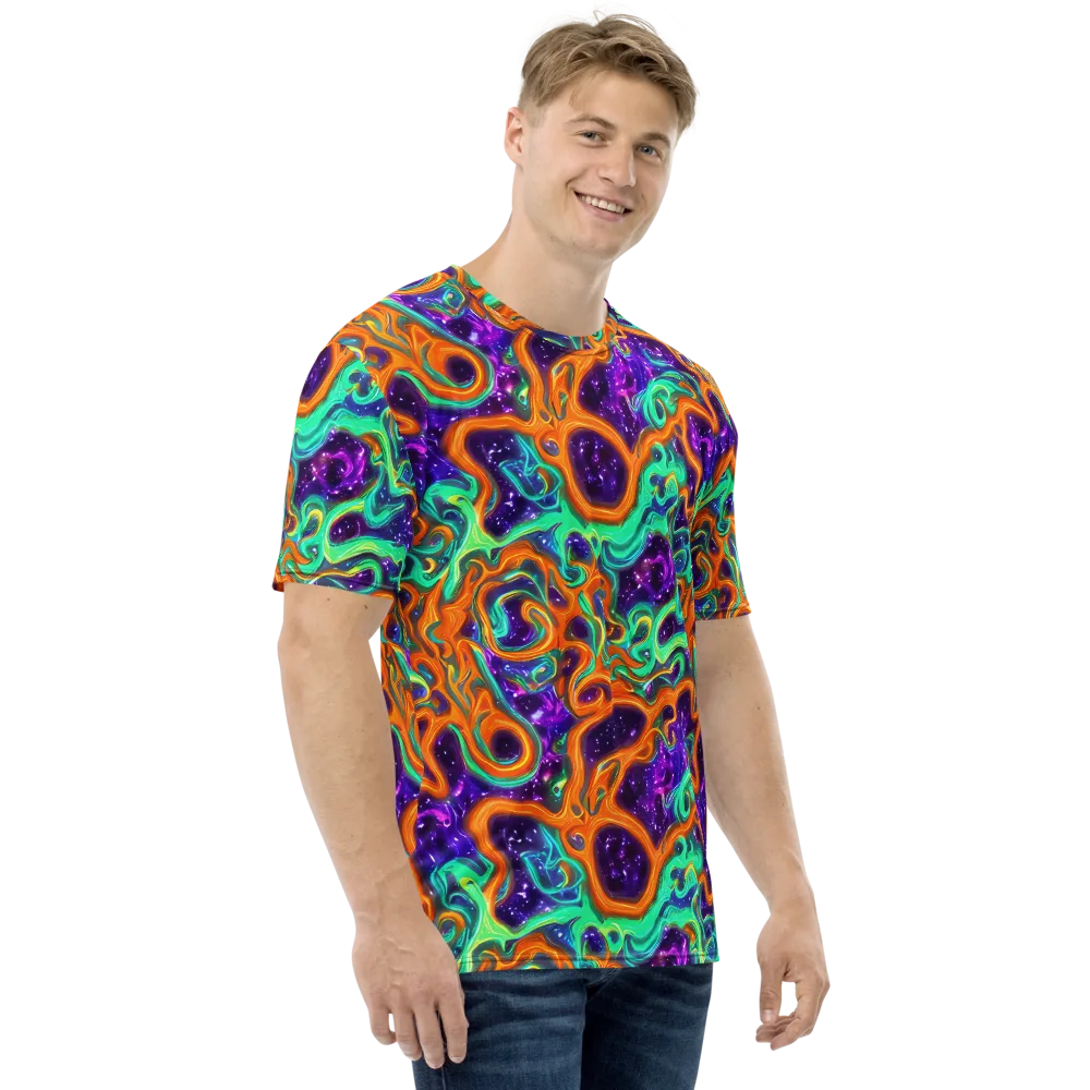 Stellar Lava on Men's Crew Neck T-Shirt — Right