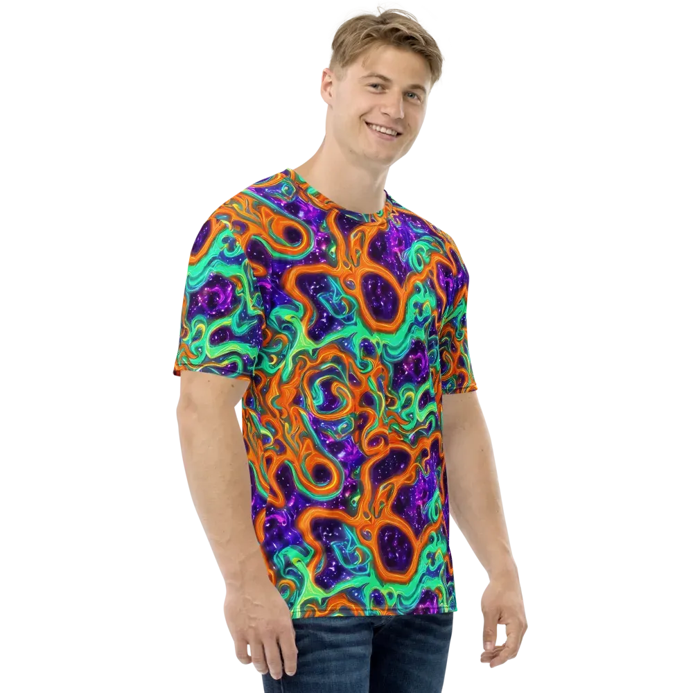 Stellar Lava on Men's Crew Neck T-Shirt — Right