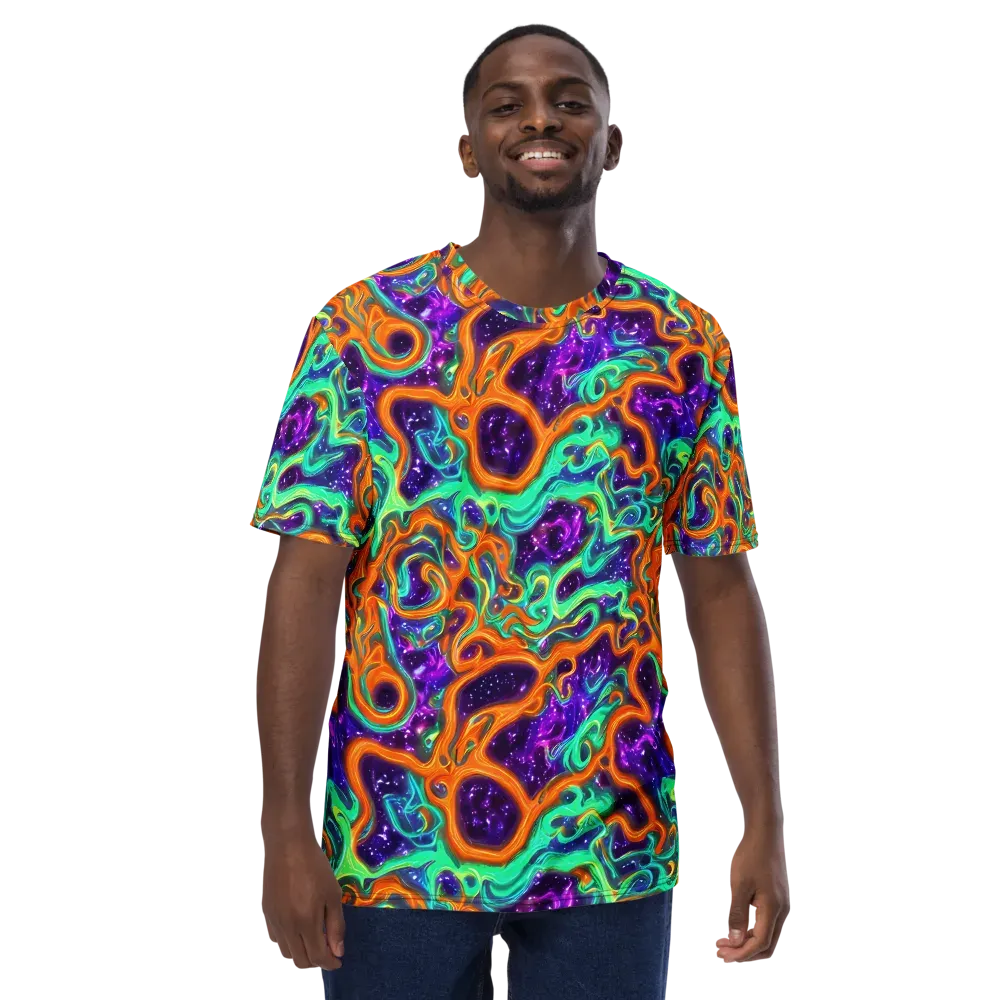 Stellar Lava on Men's Crew Neck T-Shirt — Front