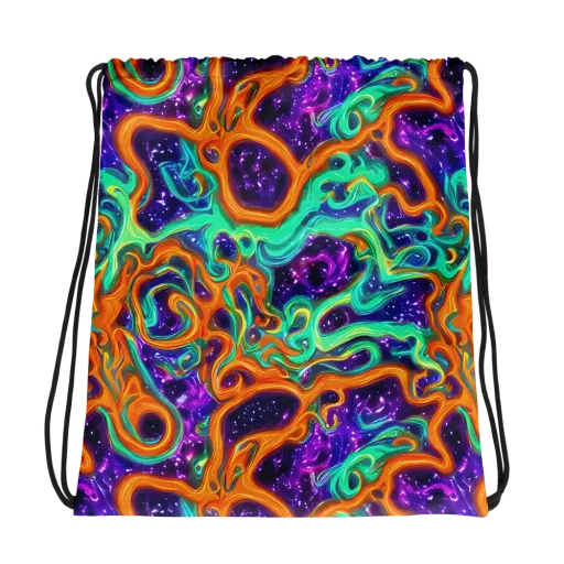 Stellar Lava on a Drawstring Bag