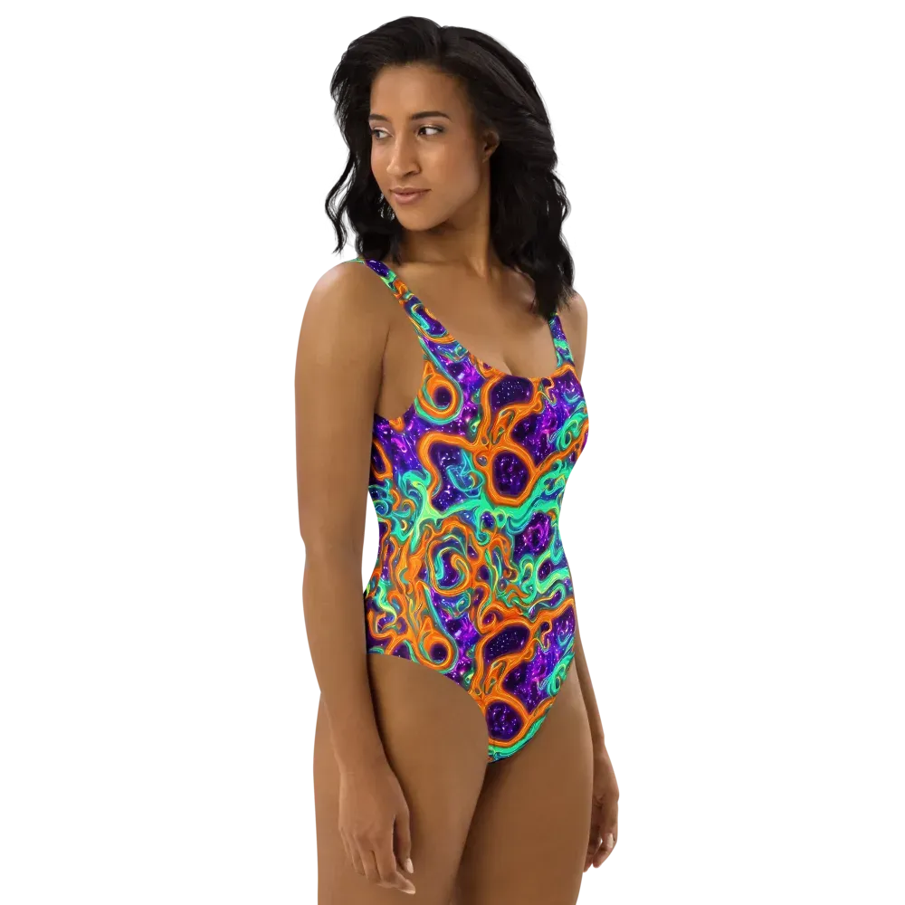Stellar Lava on One-Piece Swimsuit — Right