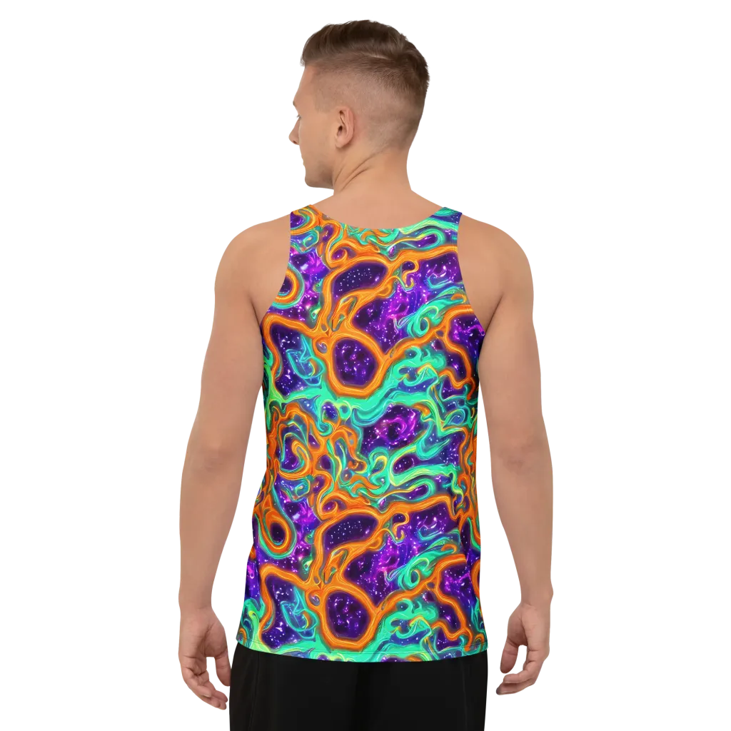 Stellar Lava on Men's Tank Top — Back