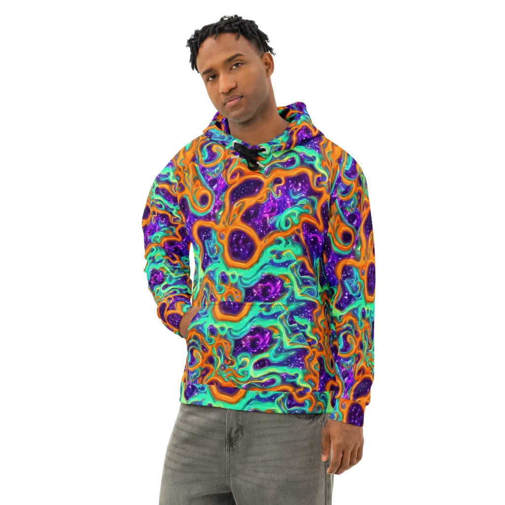 Stellar Lava on Cotton Hoodie — Left Front