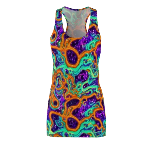 Stellar Lava on a Racerback Dress