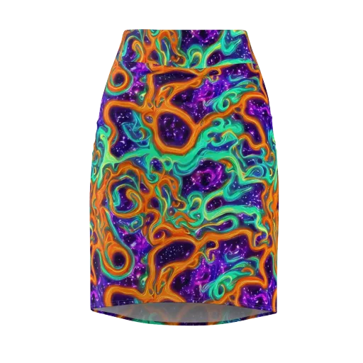 Stellar Lava on a Pencil Skirt
