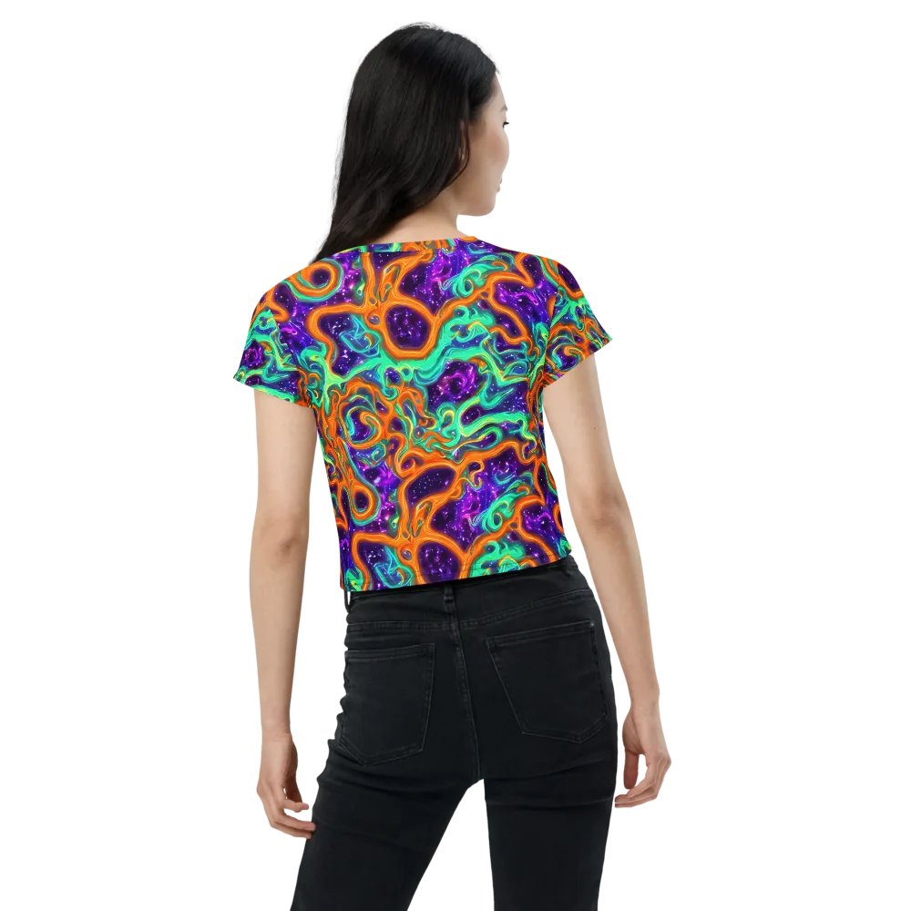 Stellar Lava on Crop Tee — Back