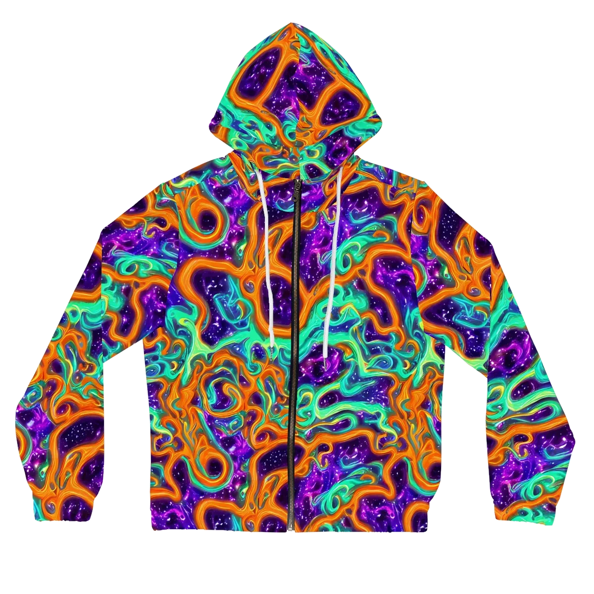 Stellar Lava on Women's Full-Zip Hoodie — Front