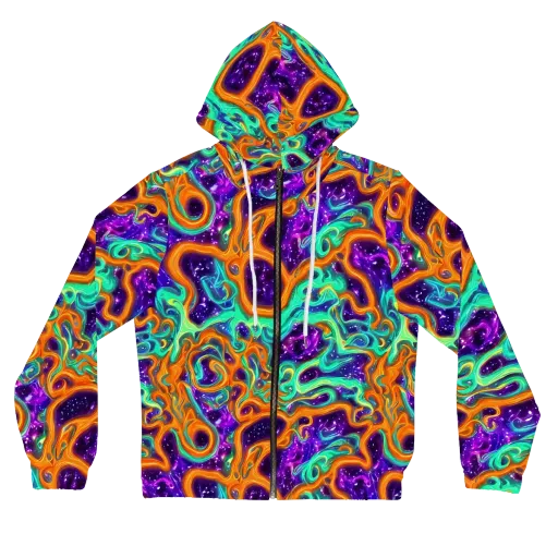 Stellar Lava on a Women's Full-Zip Hoodie