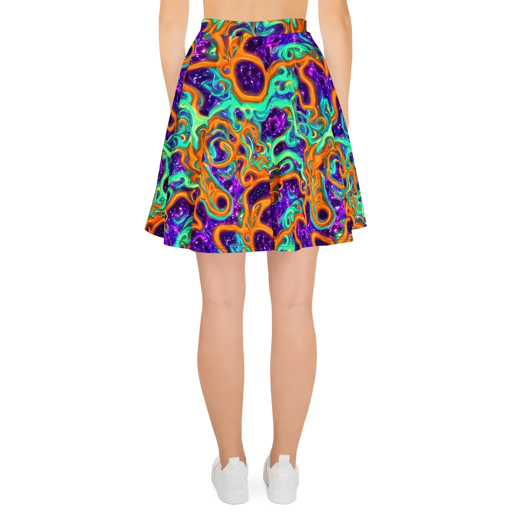 Stellar Lava on Skater Skirt — Back