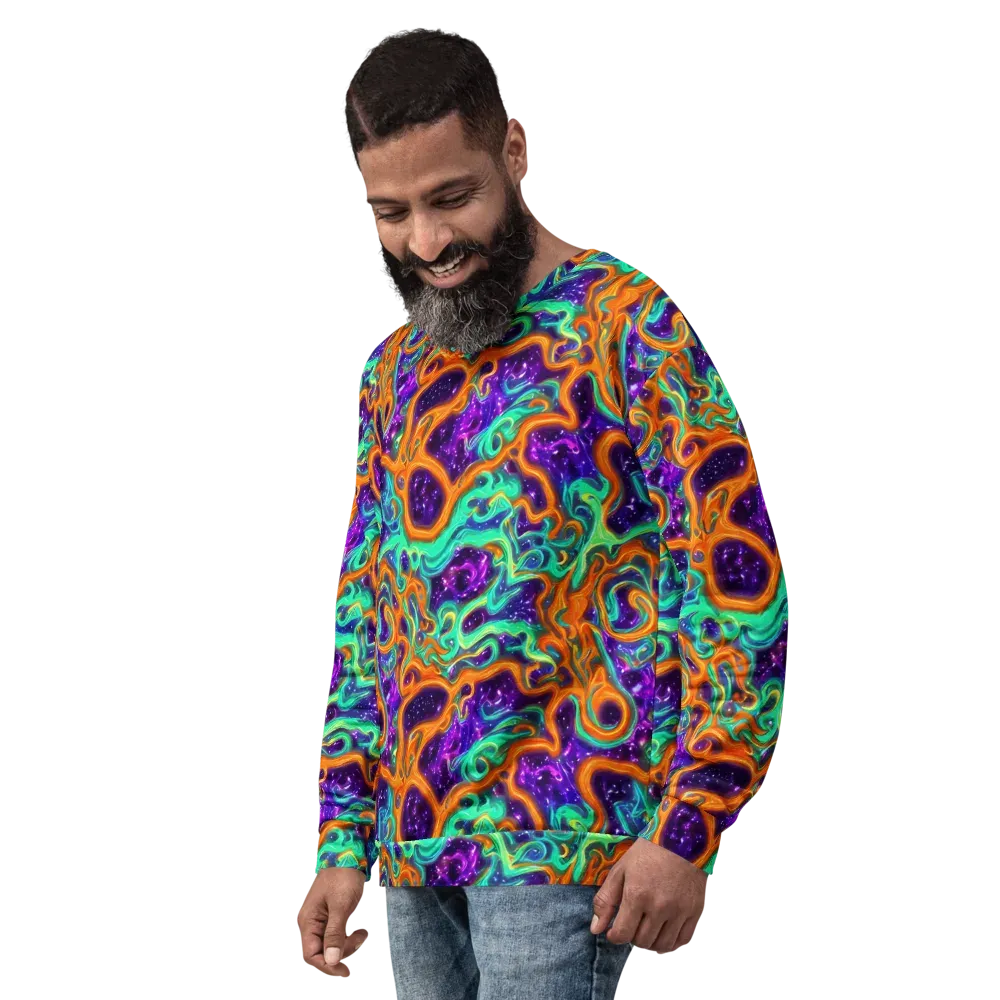 Stellar Lava on Sweatshirt — Left Front