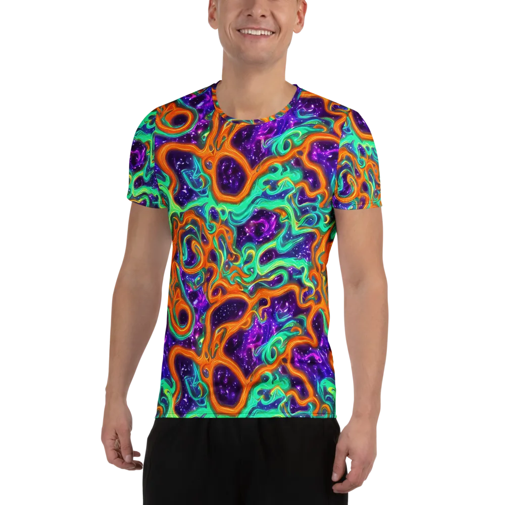 Stellar Lava on Men's Athletic T-Shirt — Front