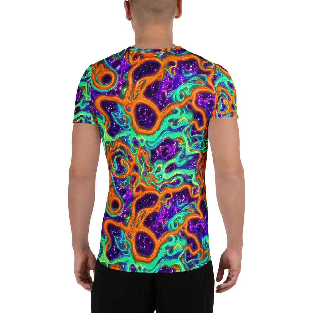 Stellar Lava on Men's Athletic T-Shirt — Back
