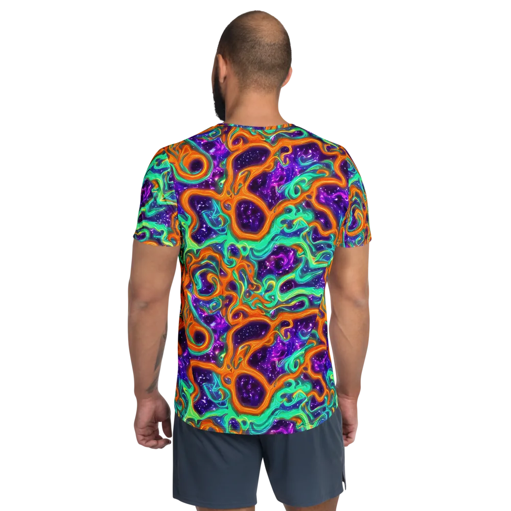 Stellar Lava on Men's Athletic T-Shirt — Back