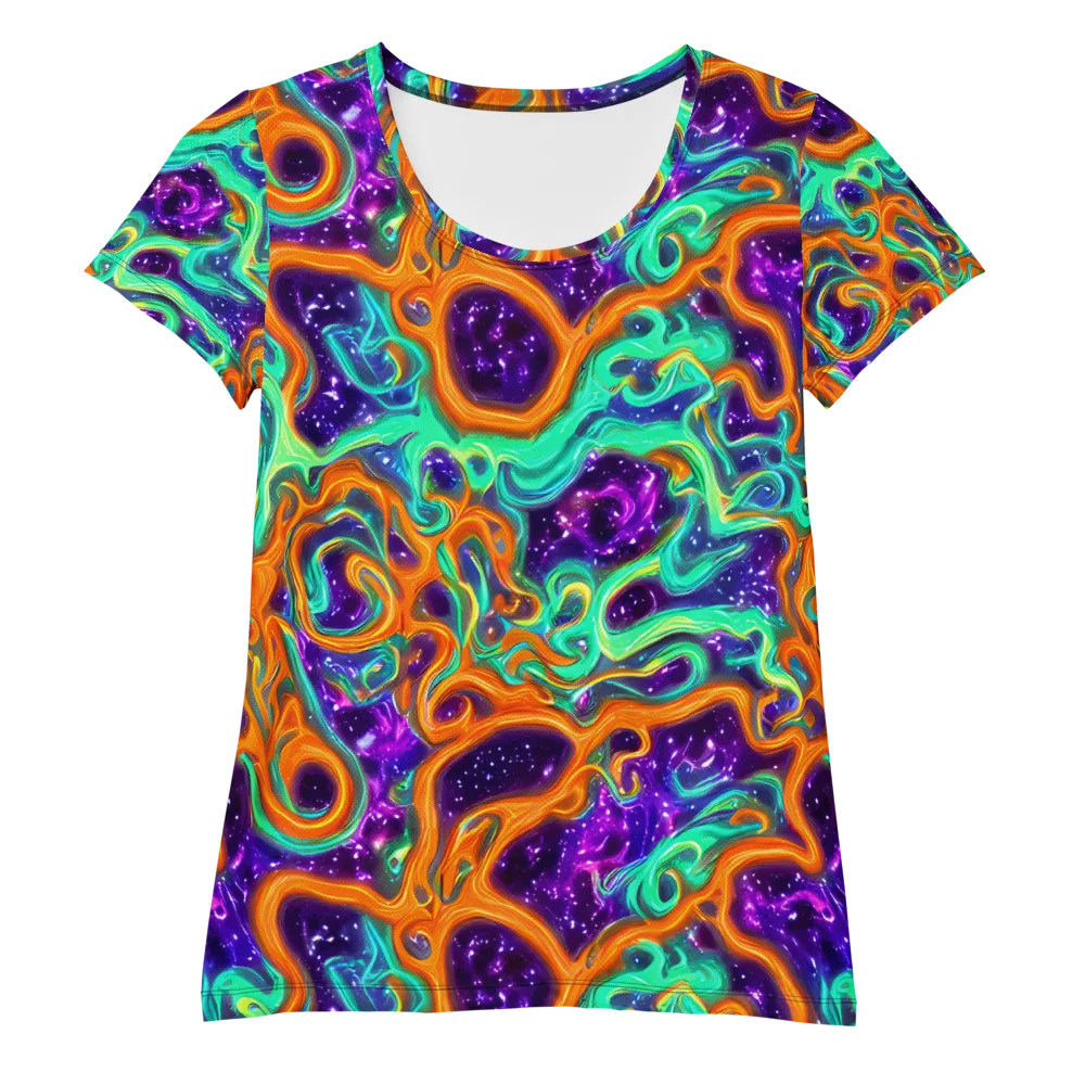 Stellar Lava on Women's Athletic T-Shirt — Front