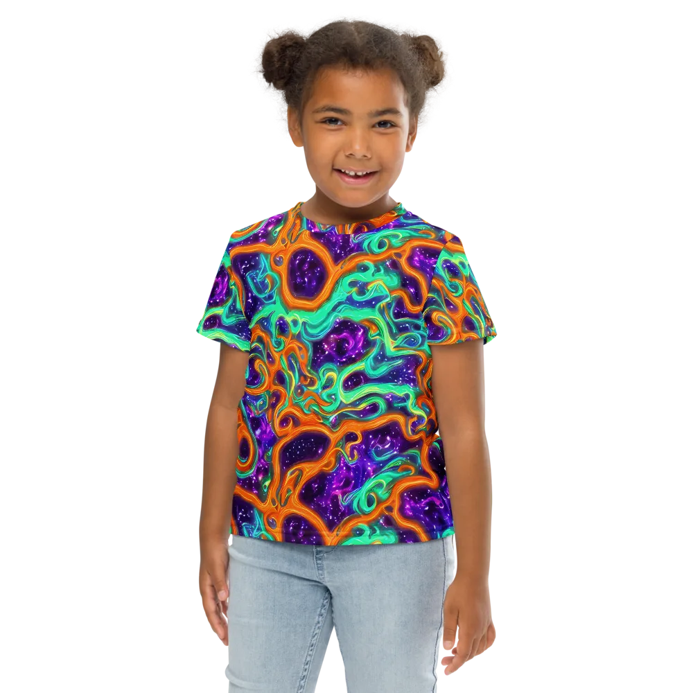 Stellar Lava on Kids Crew Neck T-Shirt — Front