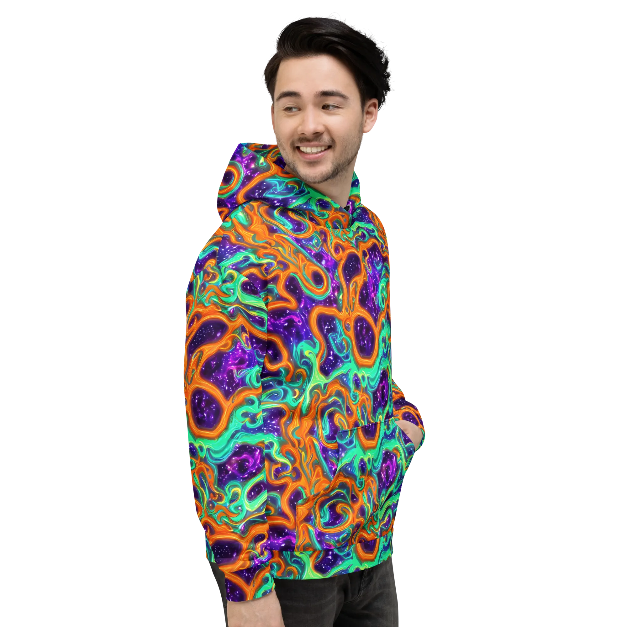Stellar Lava on Hoodie — Right