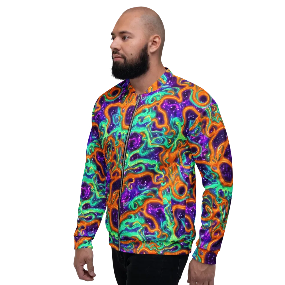 Stellar Lava on Bomber Jacket — Left