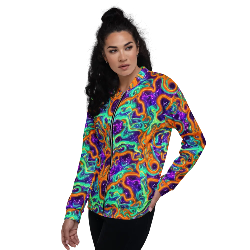 Stellar Lava on Bomber Jacket — Left