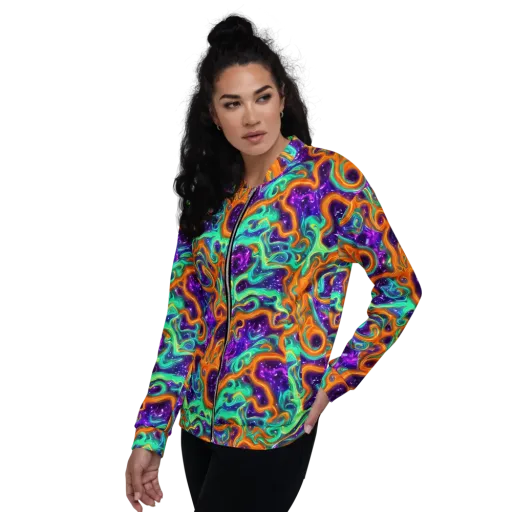 Stellar Lava on a Bomber Jacket