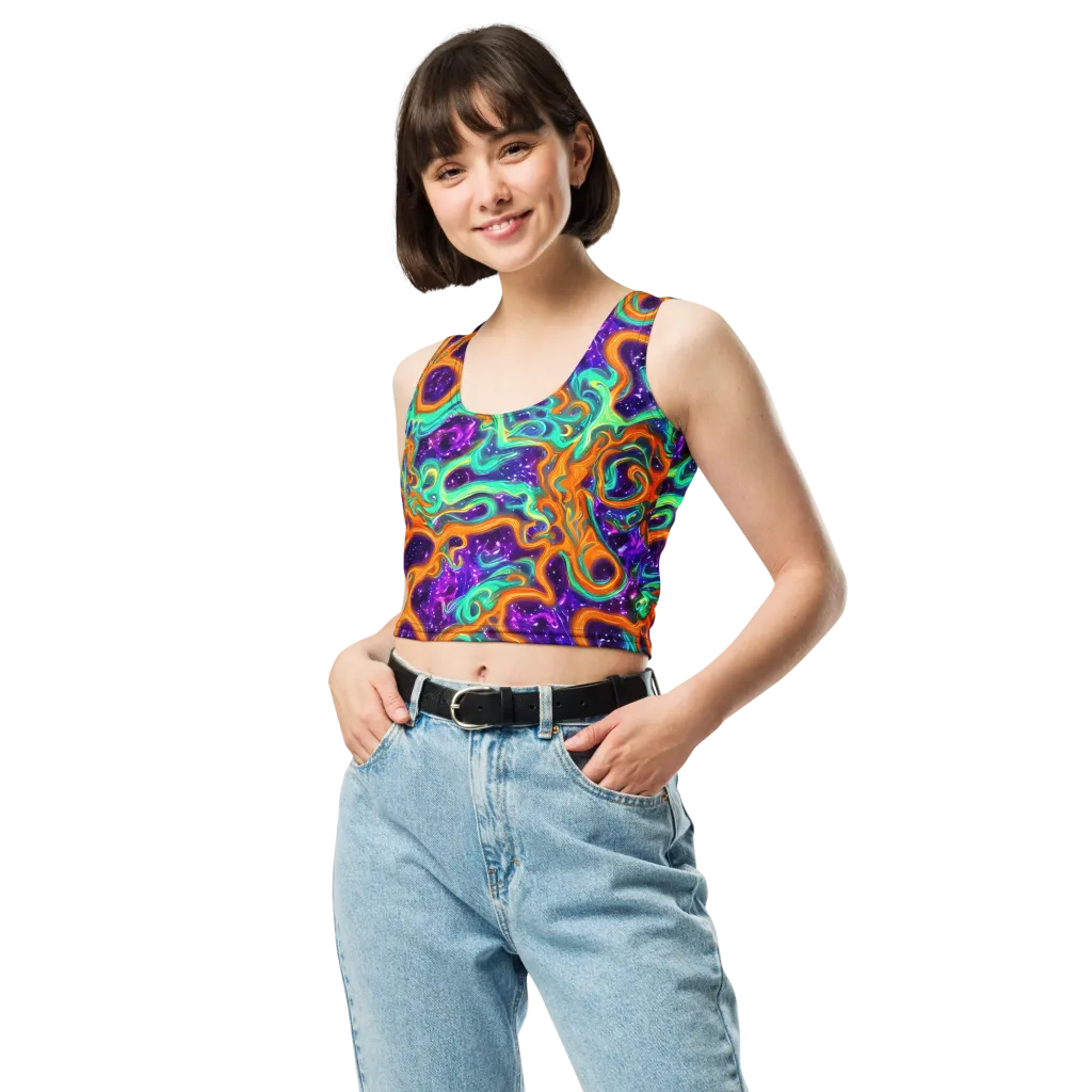 Stellar Lava on Crop Top — Front