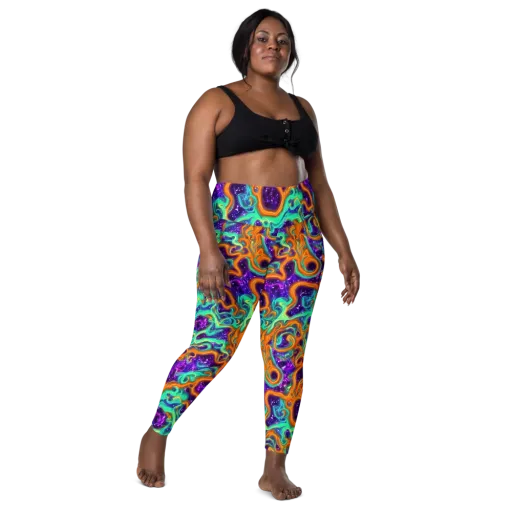 Stellar Lava on a Leggings with Pockets
