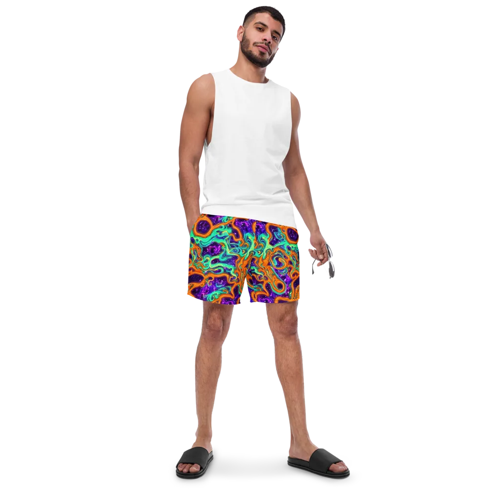 Stellar Lava on Swim Trunks — Front