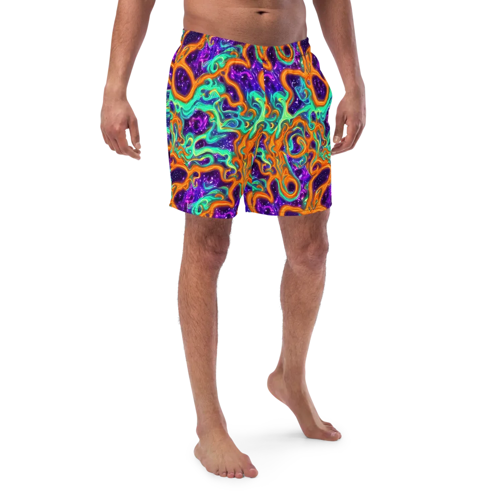 Stellar Lava on Swim Trunks — Front