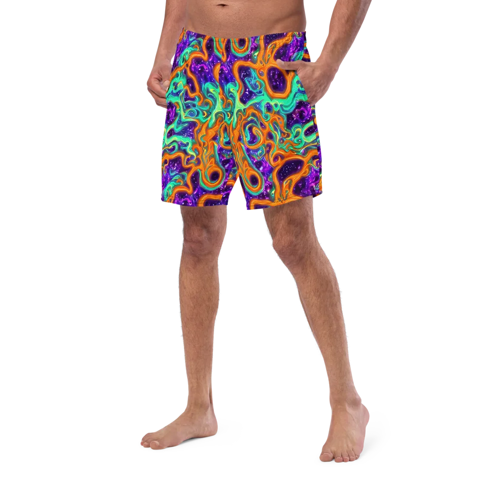 Stellar Lava on Swim Trunks — Left Front