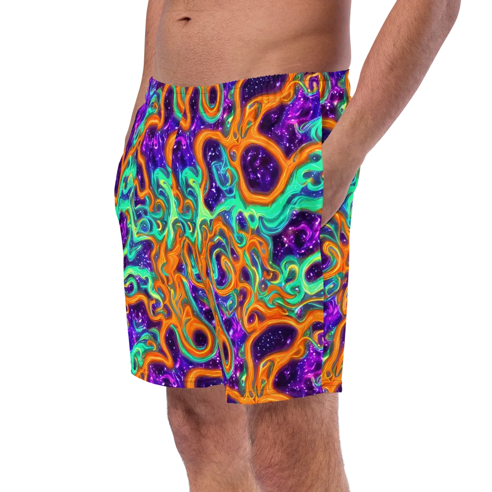 Stellar Lava on Swim Trunks — Left Front