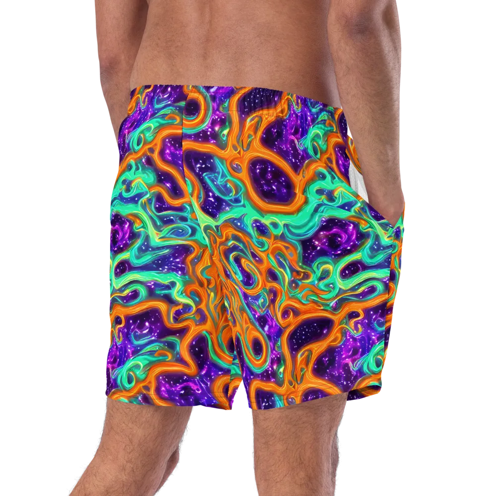 Stellar Lava on Swim Trunks — Right Back
