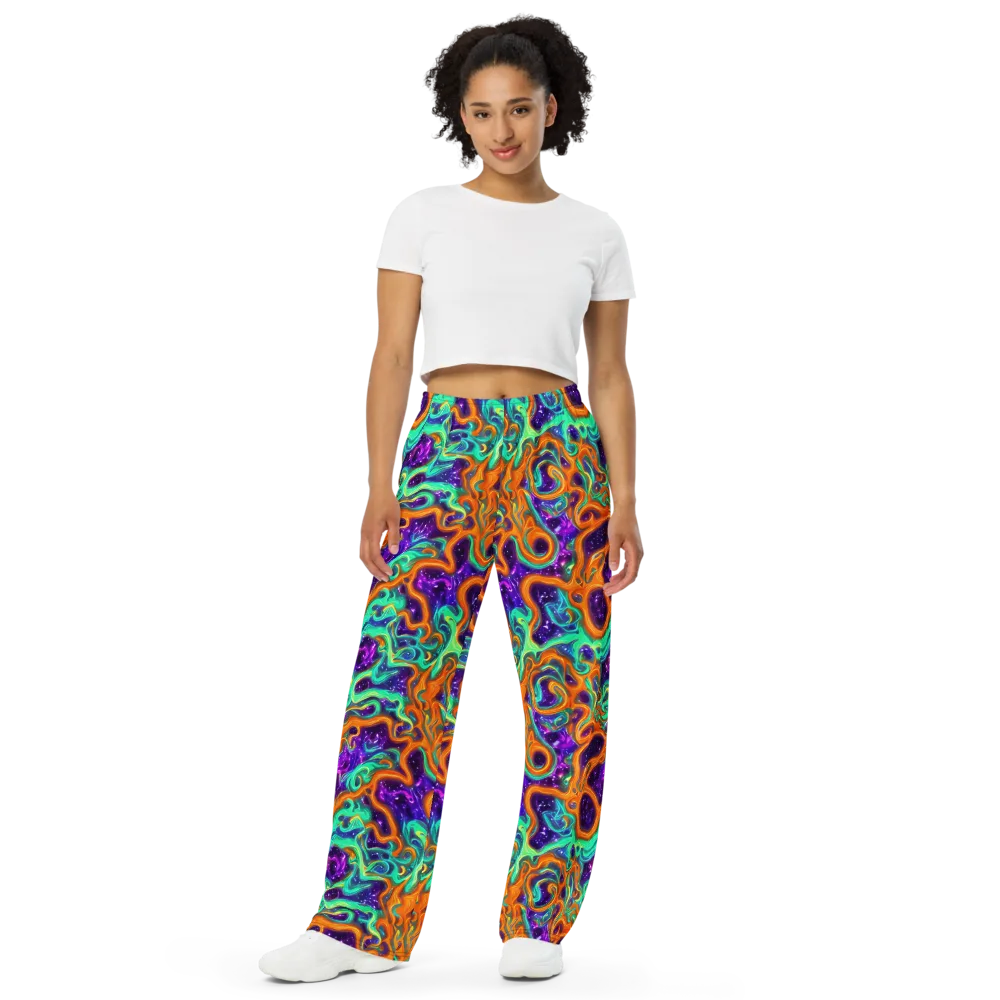 Stellar Lava on Wide-Leg Pants — Front