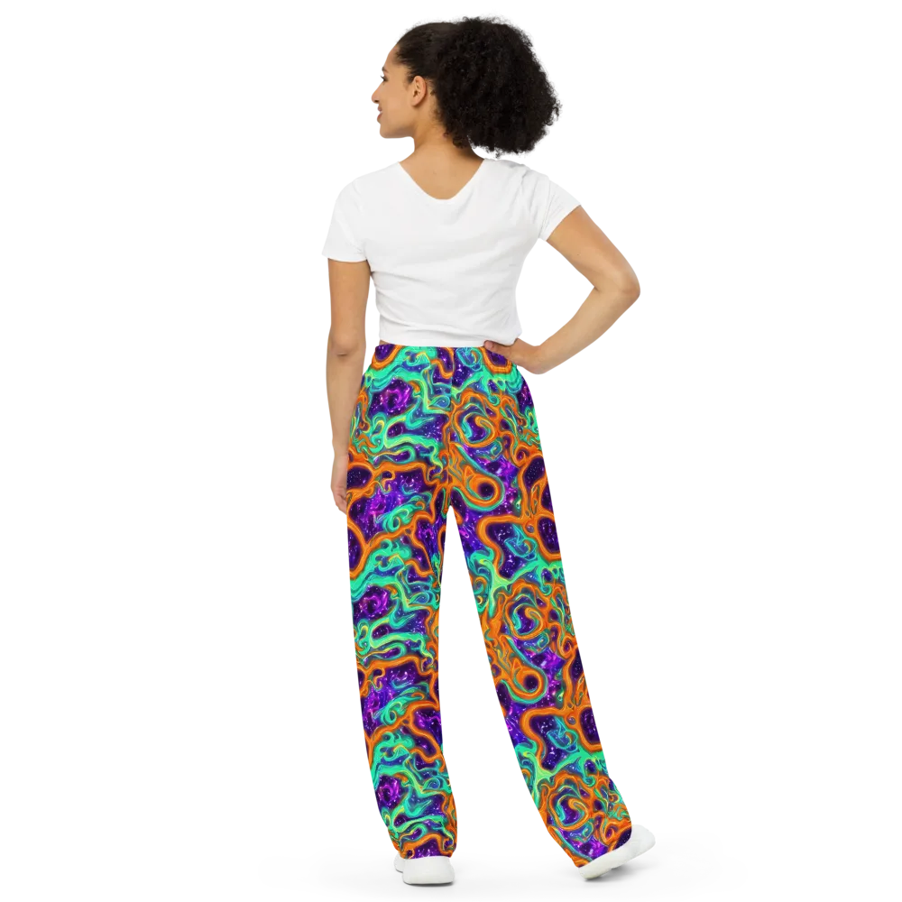 Stellar Lava on Wide-Leg Pants — Back