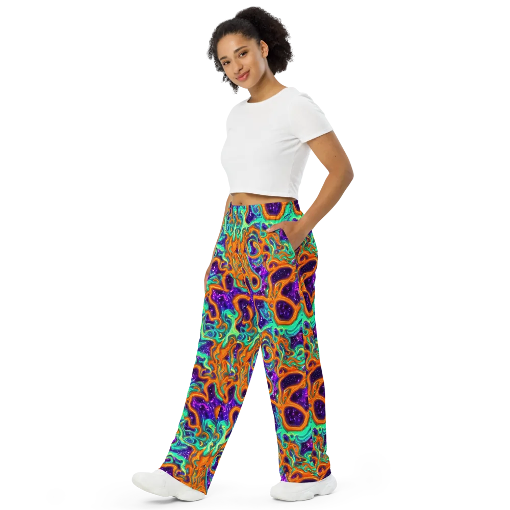 Stellar Lava on Wide-Leg Pants — Left Front