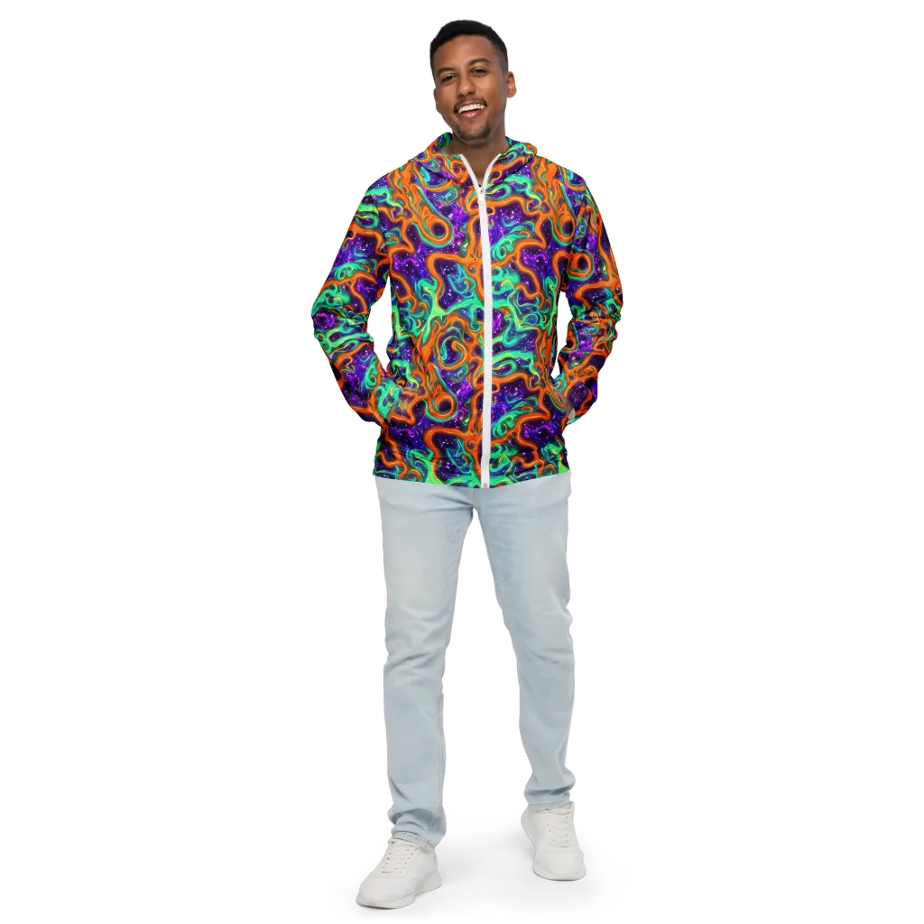 Stellar Lava on Men's Windbreaker — Front