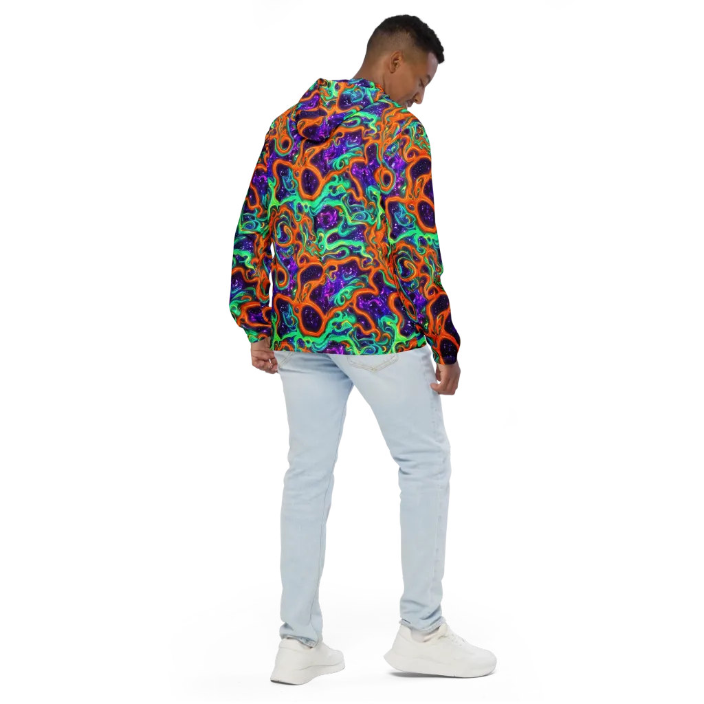 Stellar Lava on Men's Windbreaker — Back