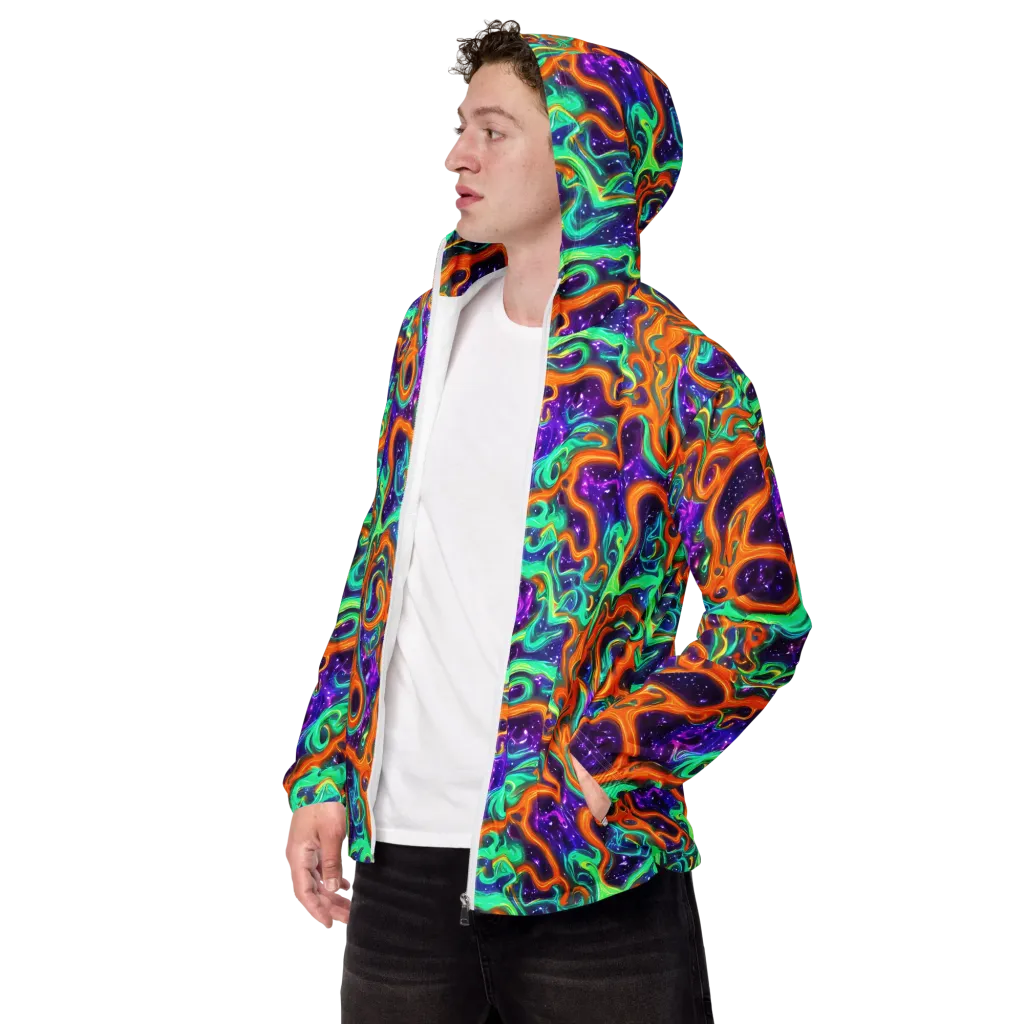 Stellar Lava on Men's Windbreaker — Left Front