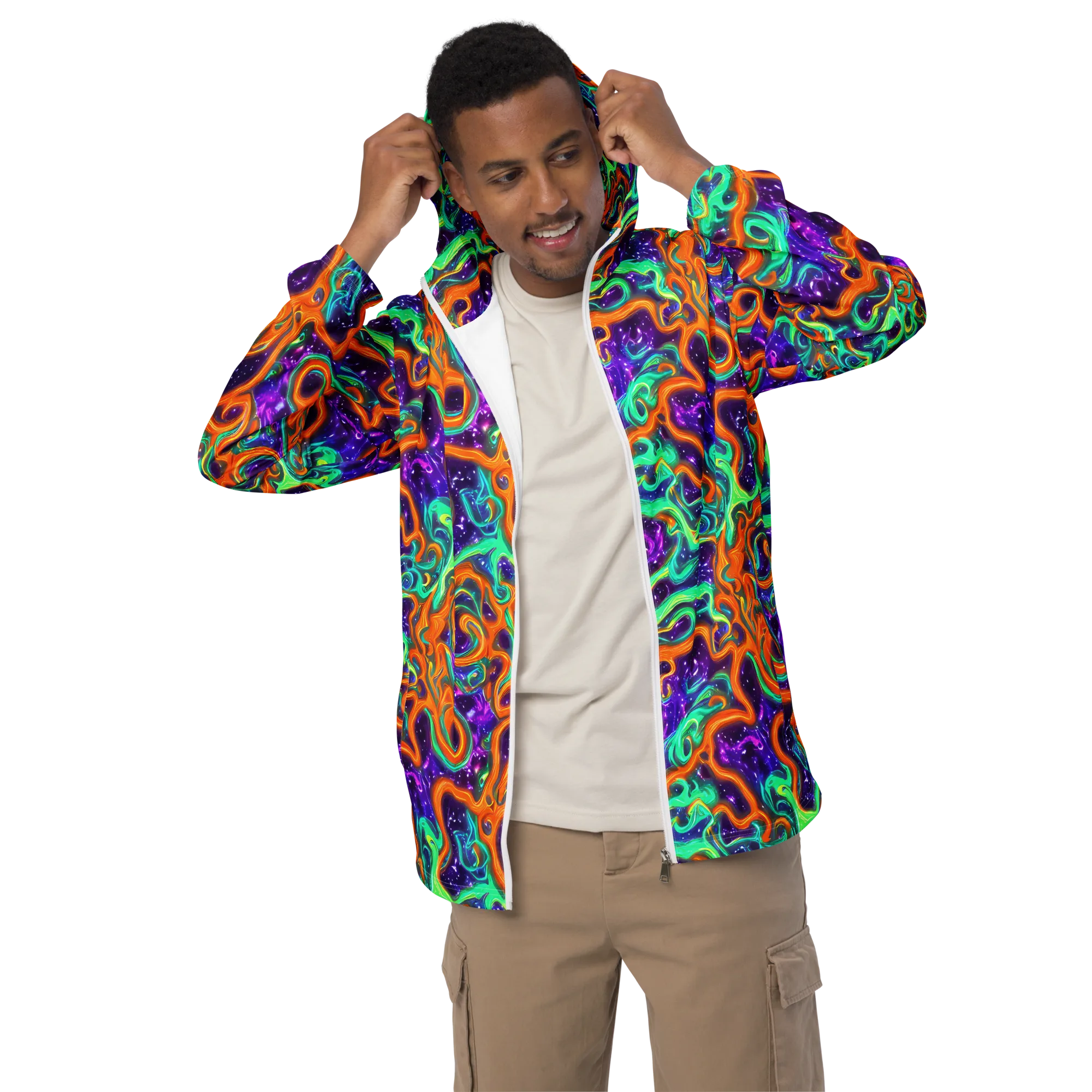 Stellar Lava on Men's Windbreaker — Front