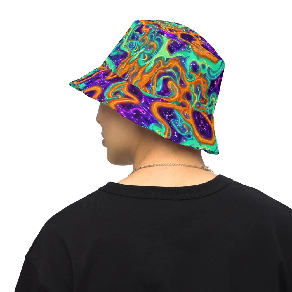 Stellar Lava on Reversible Bucket Hat — Back Inside