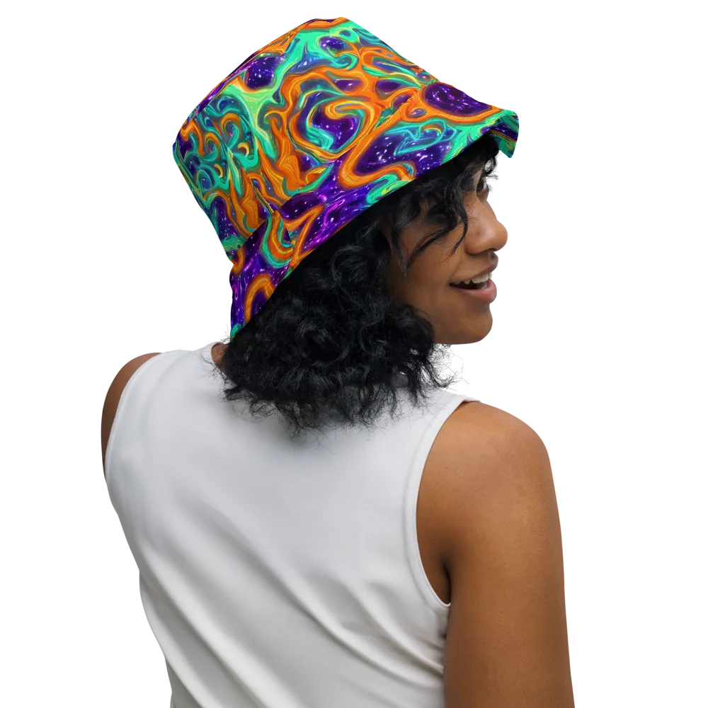 Stellar Lava on Reversible Bucket Hat — Right Outside