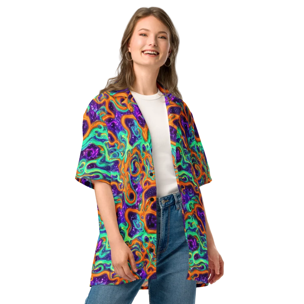 Stellar Lava on Button Shirt — Front