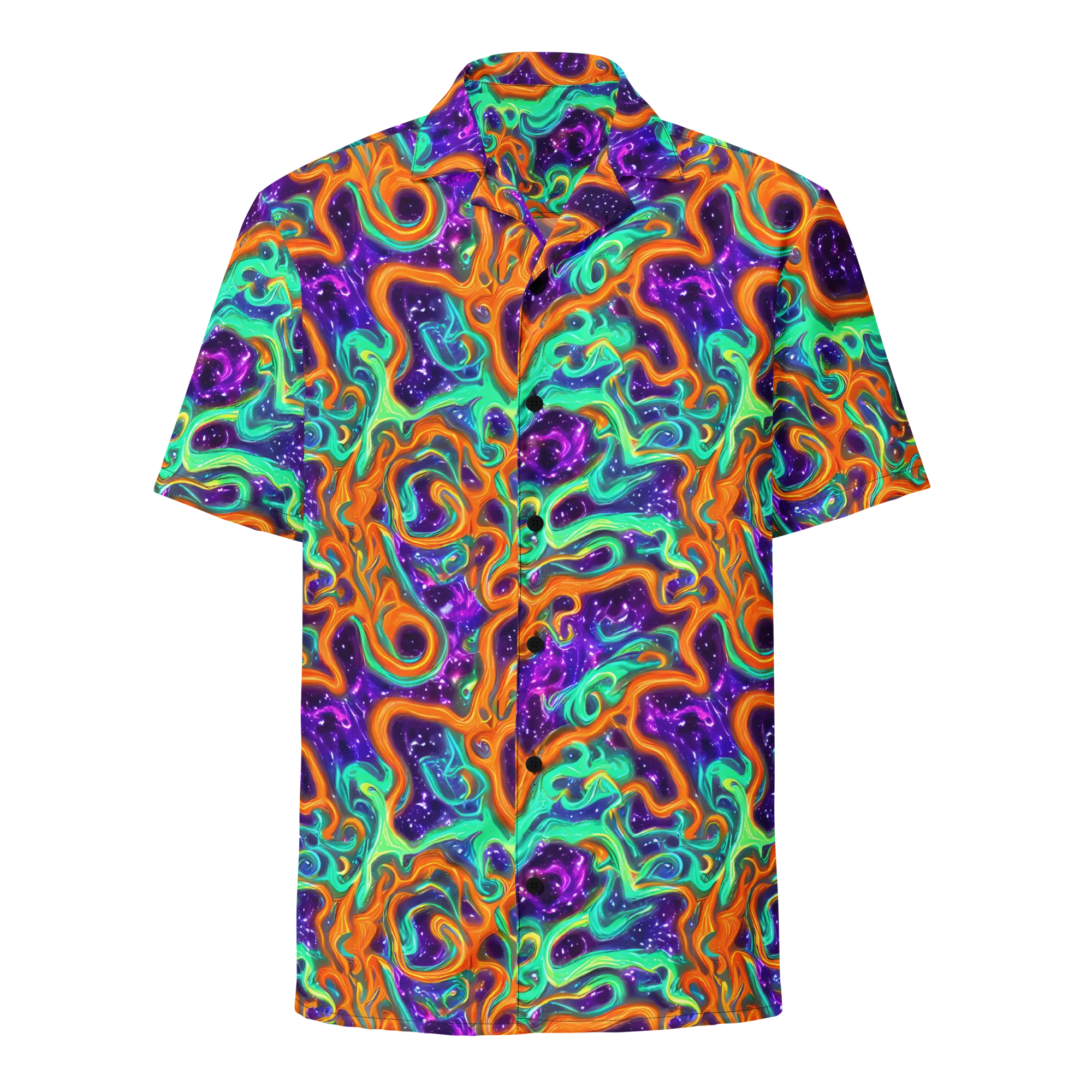 Stellar Lava on Button Shirt — Front