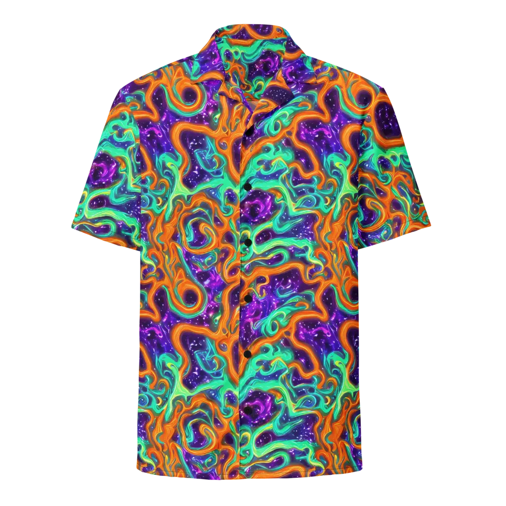 Stellar Lava on Button Shirt — Front
