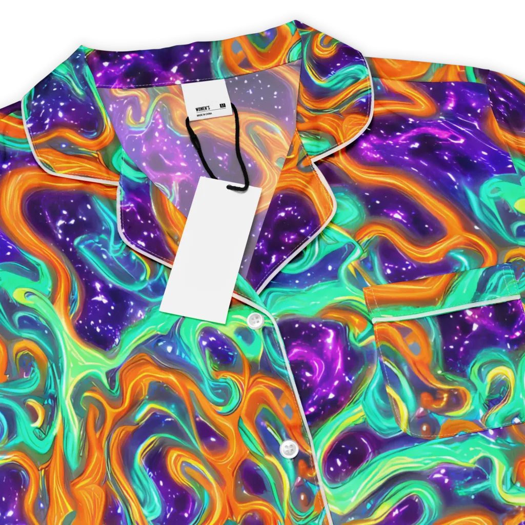 Stellar Lava on Women's Short Sleeve Pajama Top — Product details