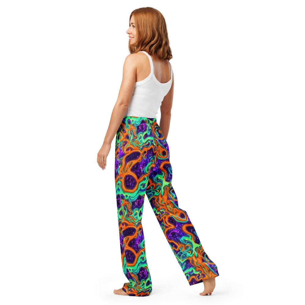 Stellar Lava on Women's Pajama Pants — Back