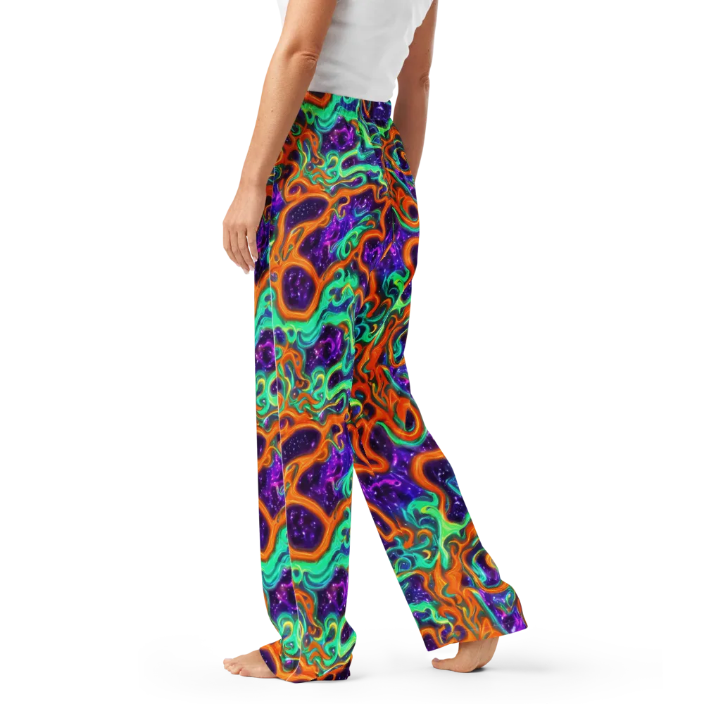 Stellar Lava on Women's Pajama Pants — Left