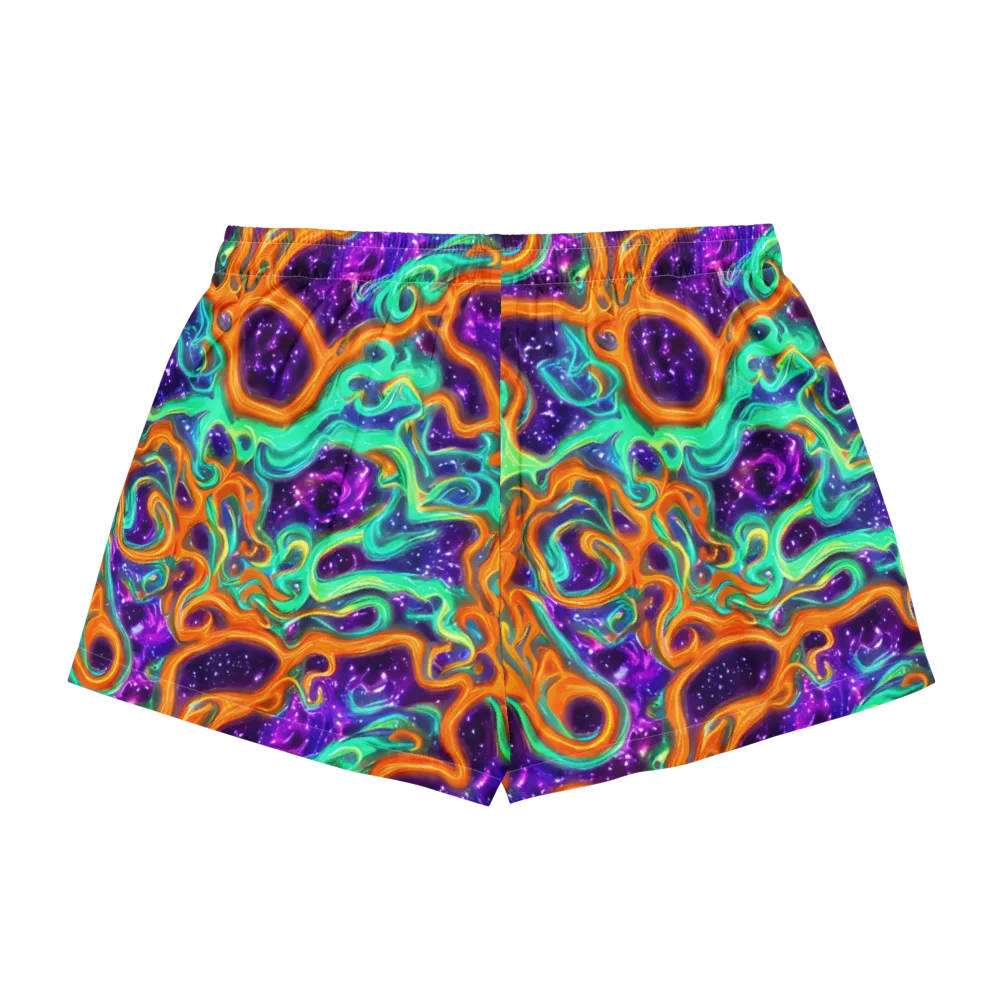 Stellar Lava on Women's Pajama Shorts — Back