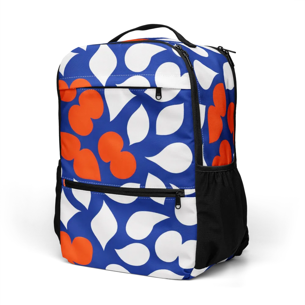 Orange Blossom Static on Utility Backpack — Left Front