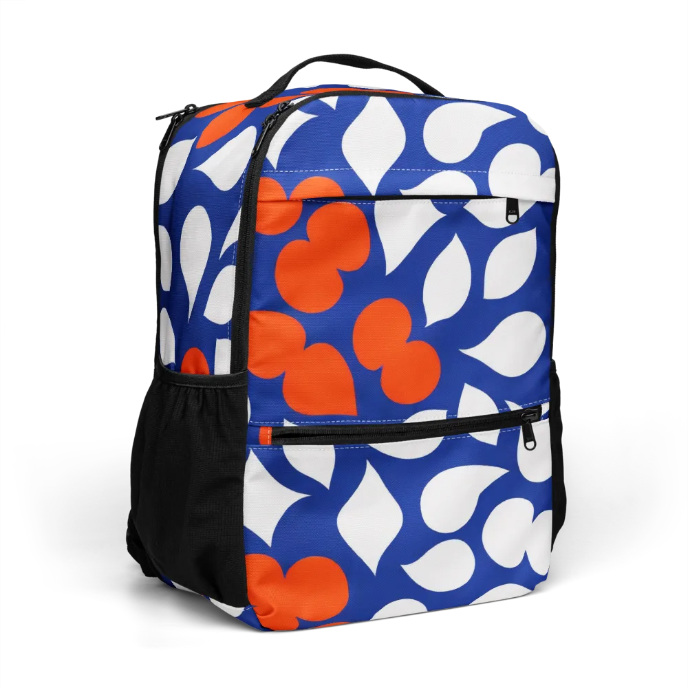 Orange Blossom Static on Utility Backpack — Right Front