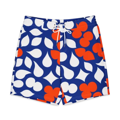 Orange Blossom Static on a Men's Board Shorts